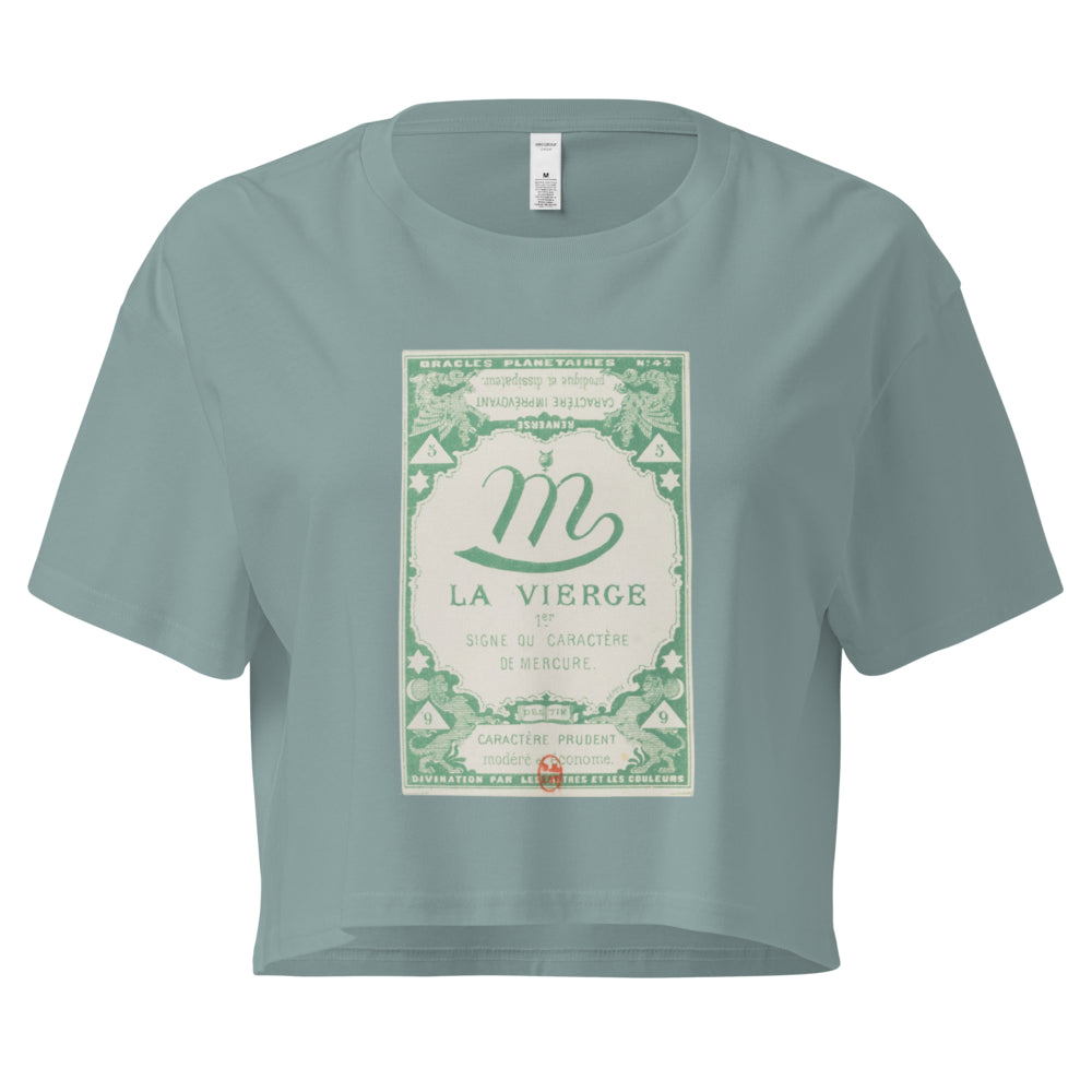 "Virgo" Vintage French Astrology Oracle | Crop Top-Haus of Darkness, Haus of Light