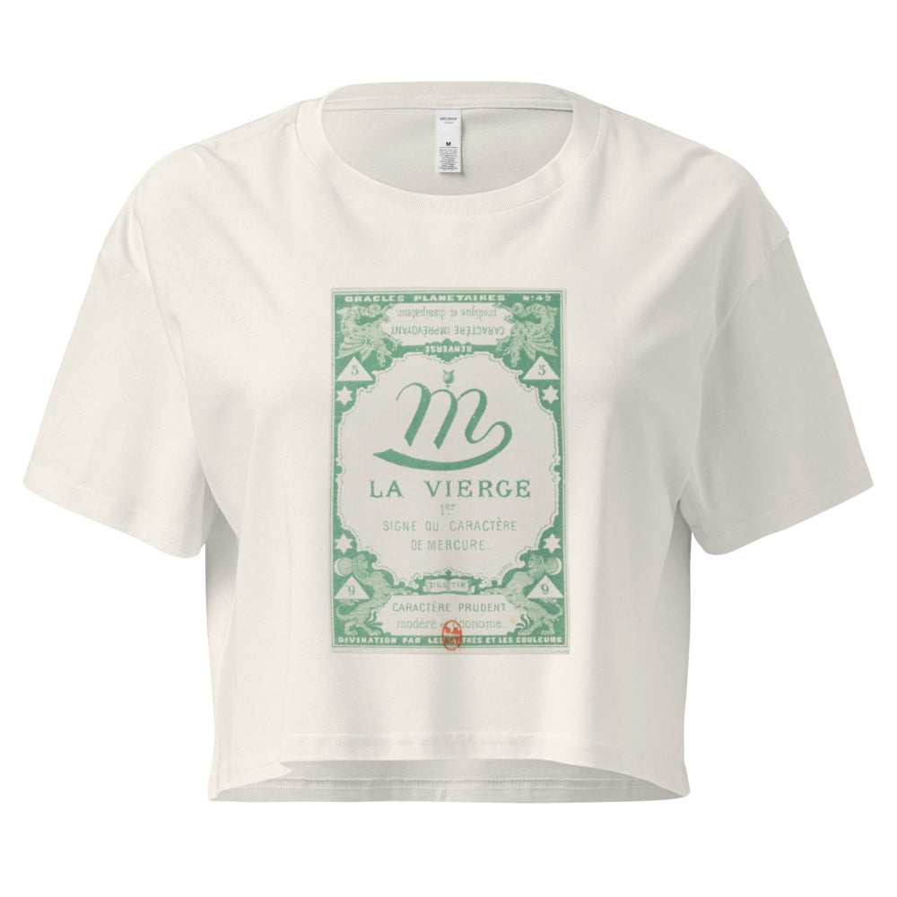 "Virgo" Vintage French Astrology Oracle | Crop Top-Haus of Darkness, Haus of Light