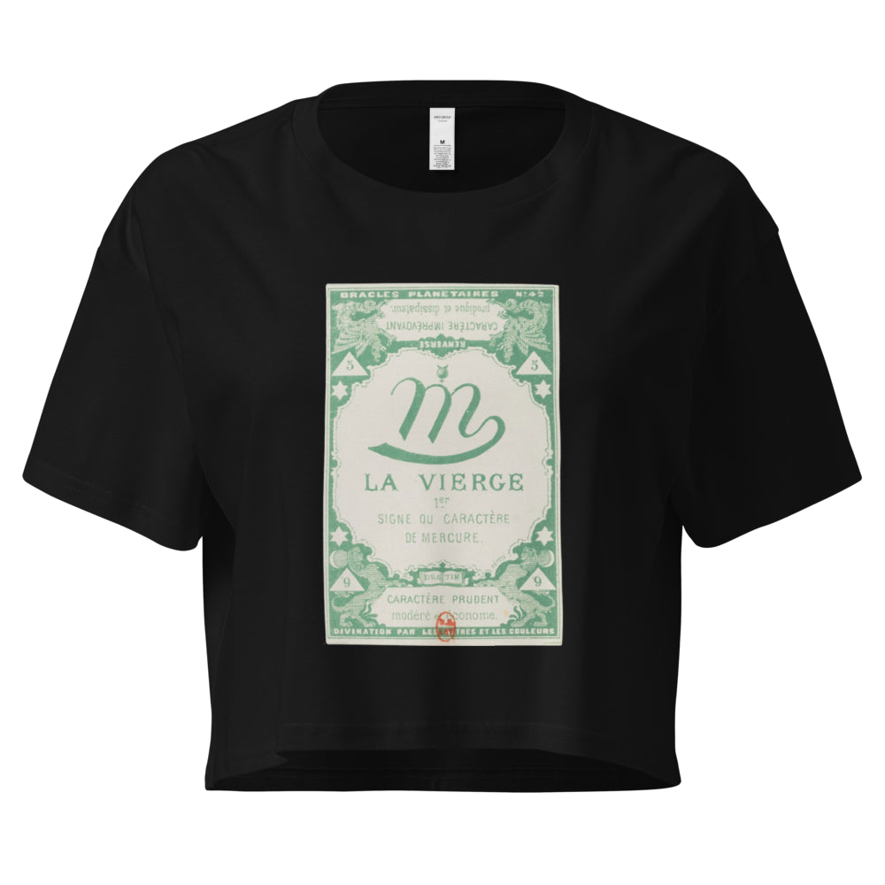 "Virgo" Vintage French Astrology Oracle | Crop Top-Haus of Darkness, Haus of Light