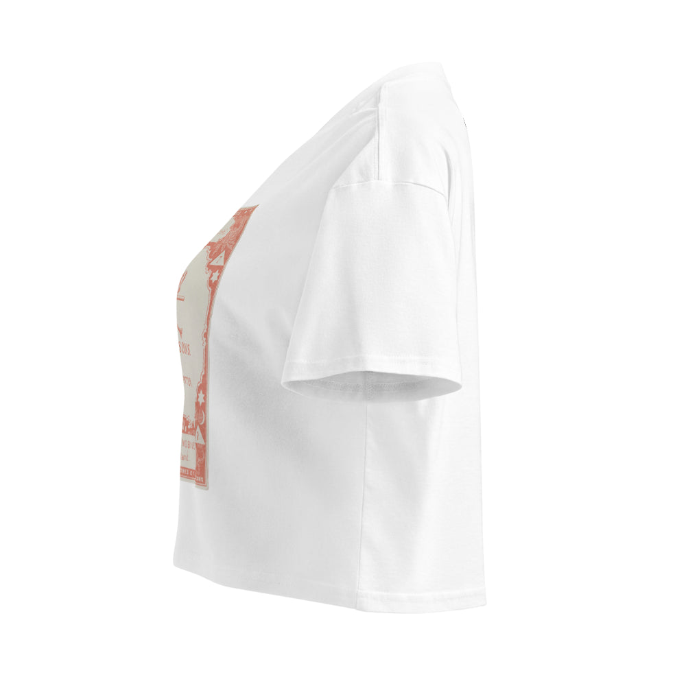 "Pisces" Vintage French Astrology Oracle | Crop Top-Haus of Darkness, Haus of Light