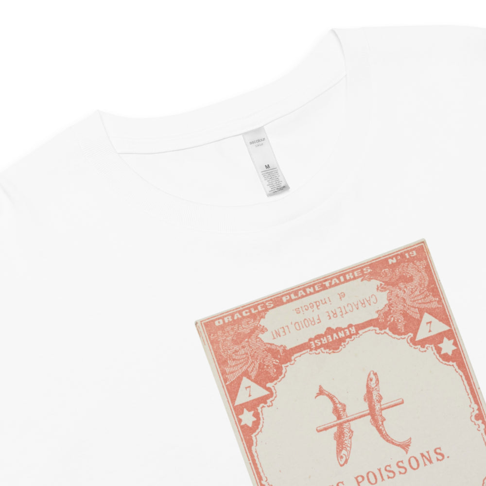 "Pisces" Vintage French Astrology Oracle | Crop Top-Haus of Darkness, Haus of Light