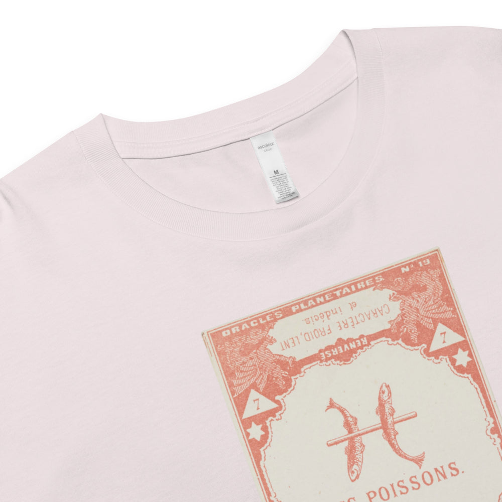 "Pisces" Vintage French Astrology Oracle | Crop Top-Haus of Darkness, Haus of Light