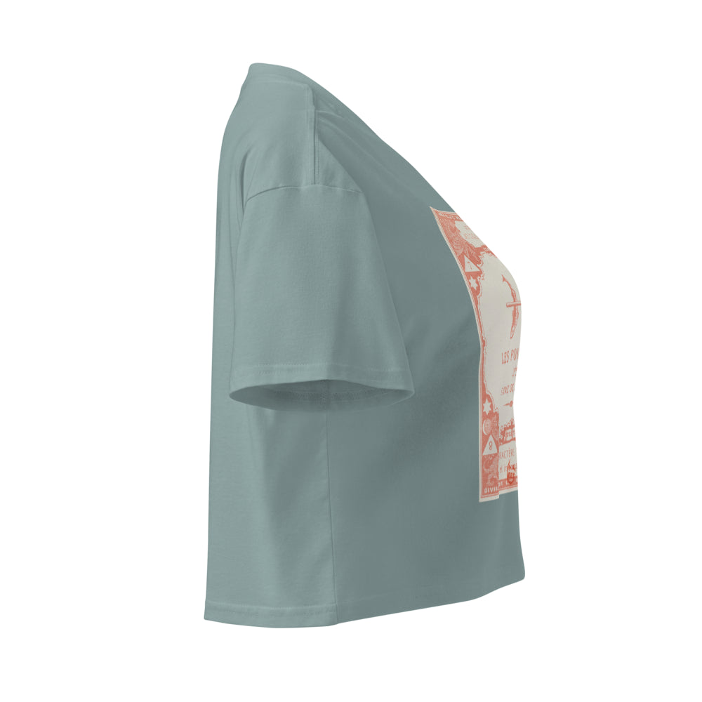 "Pisces" Vintage French Astrology Oracle | Crop Top-Haus of Darkness, Haus of Light