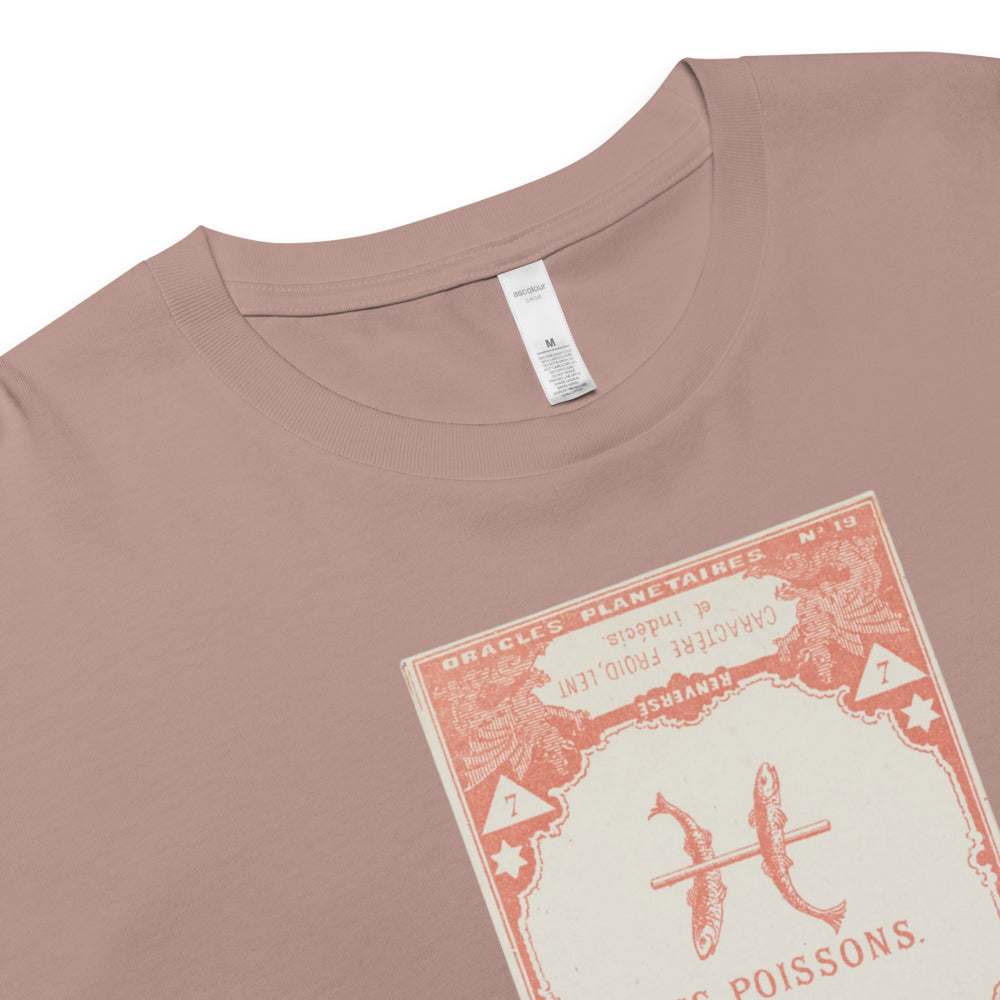 "Pisces" Vintage French Astrology Oracle | Crop Top-Haus of Darkness, Haus of Light