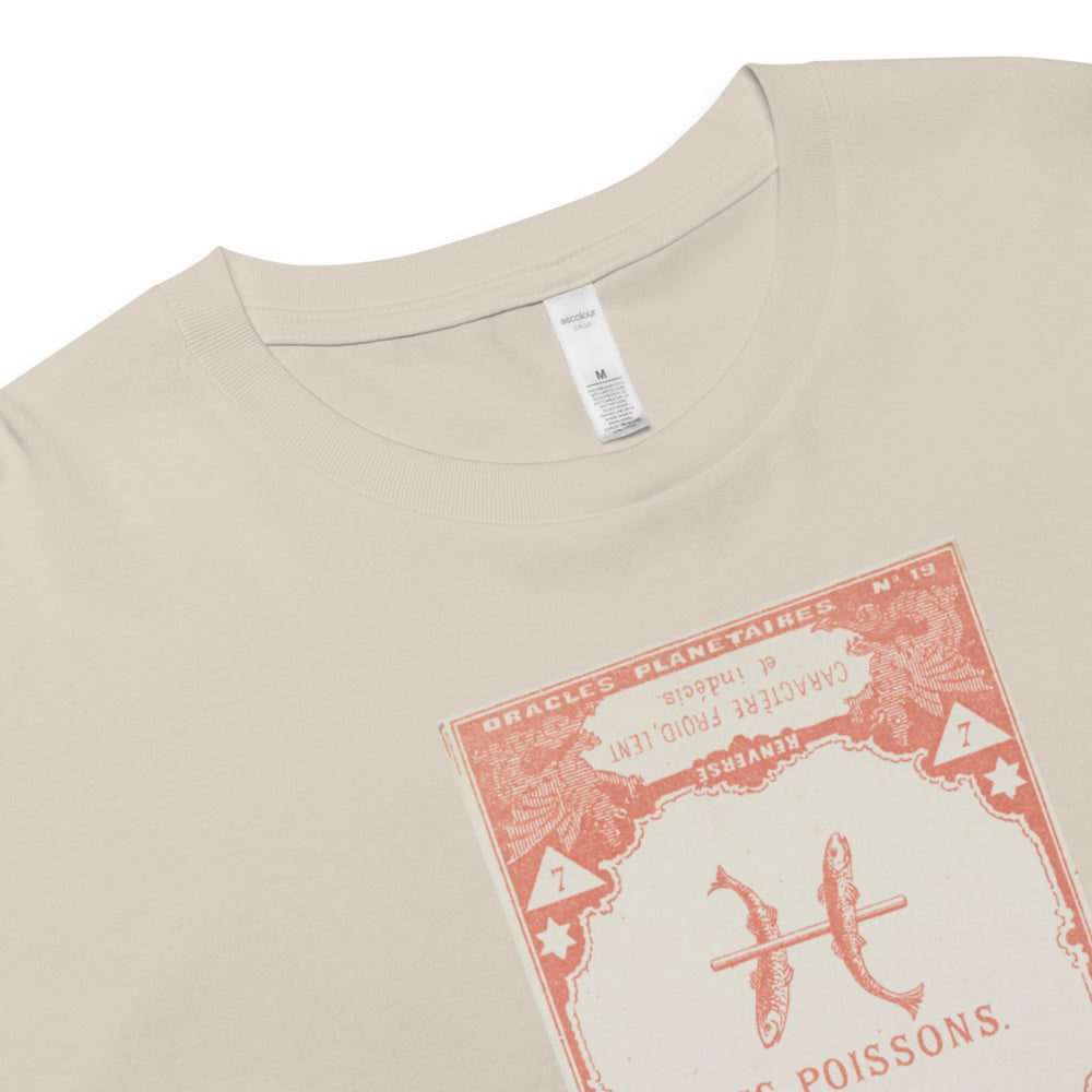 "Pisces" Vintage French Astrology Oracle | Crop Top-Haus of Darkness, Haus of Light