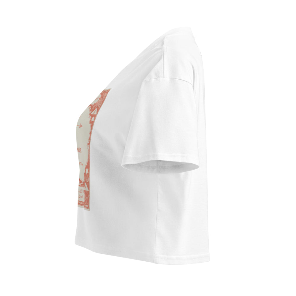 "Sagittarius" Vintage French Astrology Oracle | Crop Top-Haus of Darkness, Haus of Light