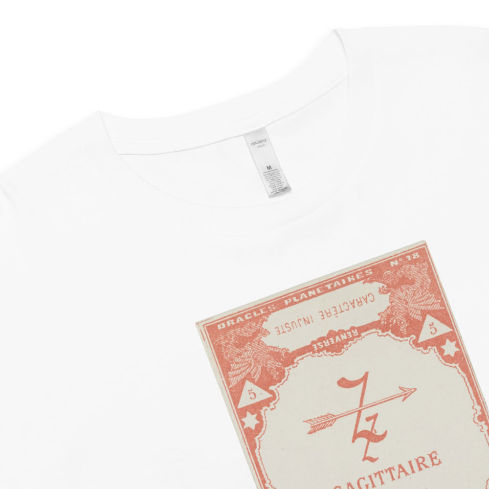 "Sagittarius" Vintage French Astrology Oracle | Crop Top-Haus of Darkness, Haus of Light