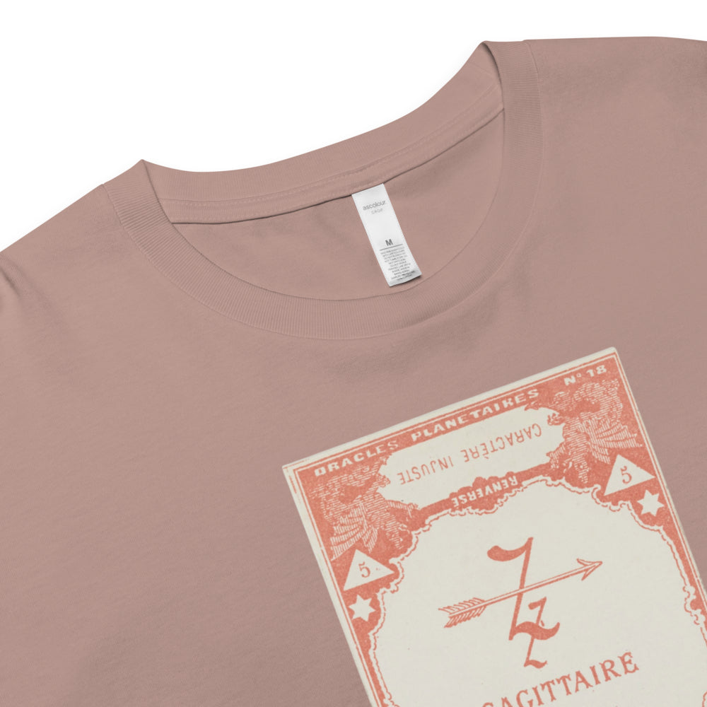 "Sagittarius" Vintage French Astrology Oracle | Crop Top-Haus of Darkness, Haus of Light
