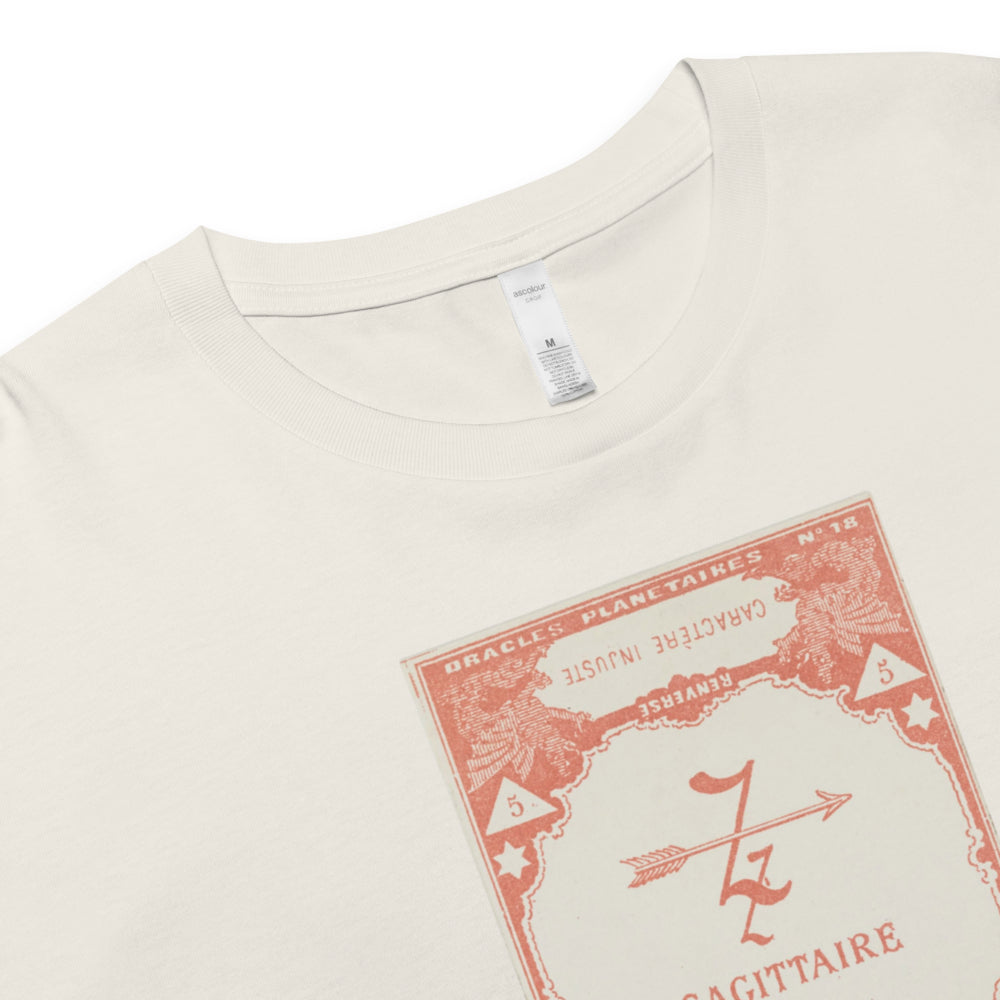 "Sagittarius" Vintage French Astrology Oracle | Crop Top-Haus of Darkness, Haus of Light