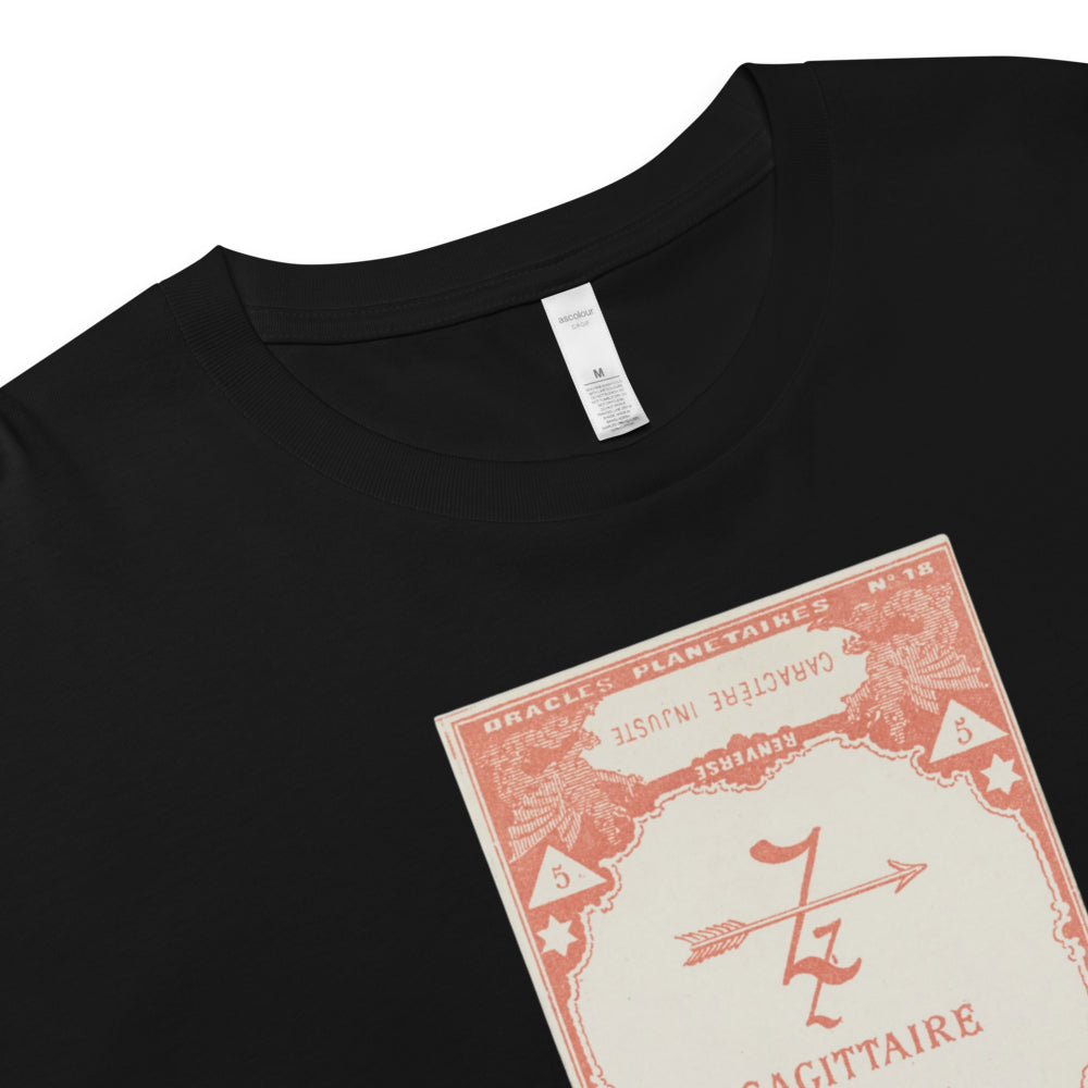 "Sagittarius" Vintage French Astrology Oracle | Crop Top-Haus of Darkness, Haus of Light
