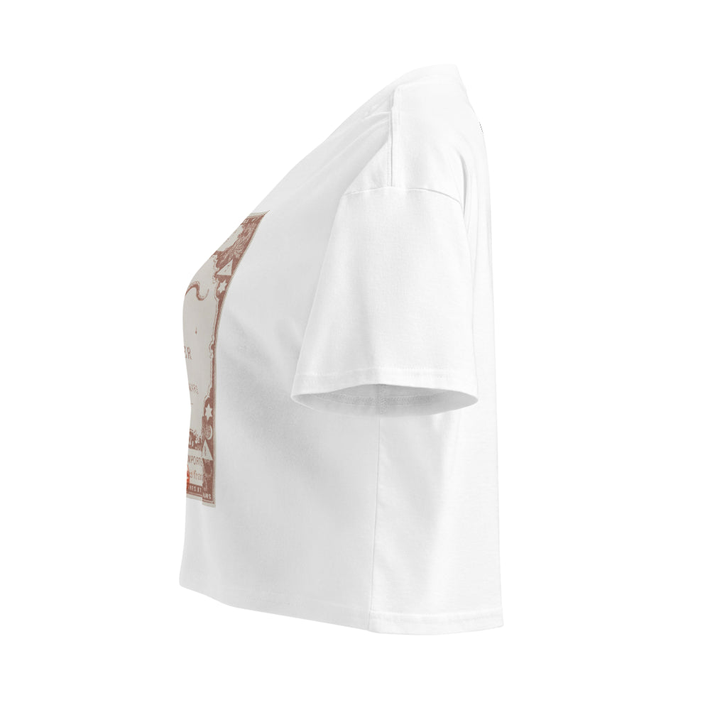 "Aries" Vintage French Astrology Oracle | Crop Top-Haus of Darkness, Haus of Light