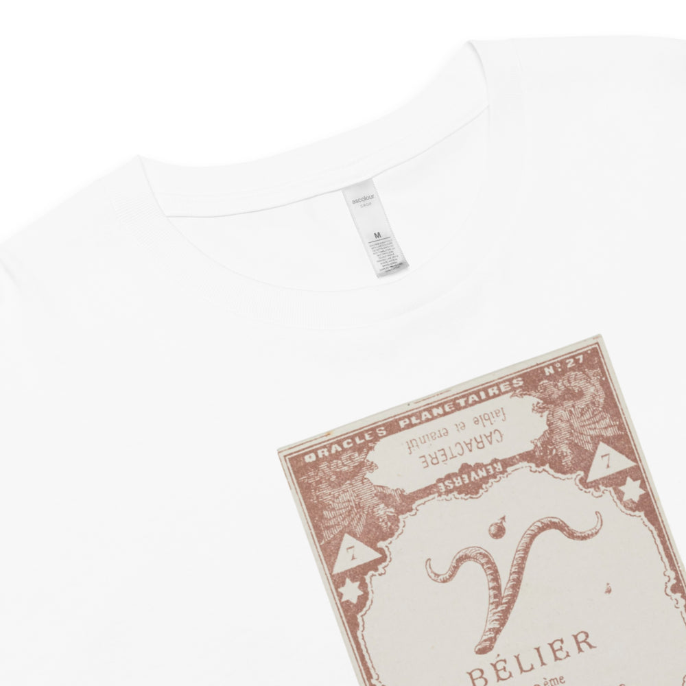 "Aries" Vintage French Astrology Oracle | Crop Top-Haus of Darkness, Haus of Light