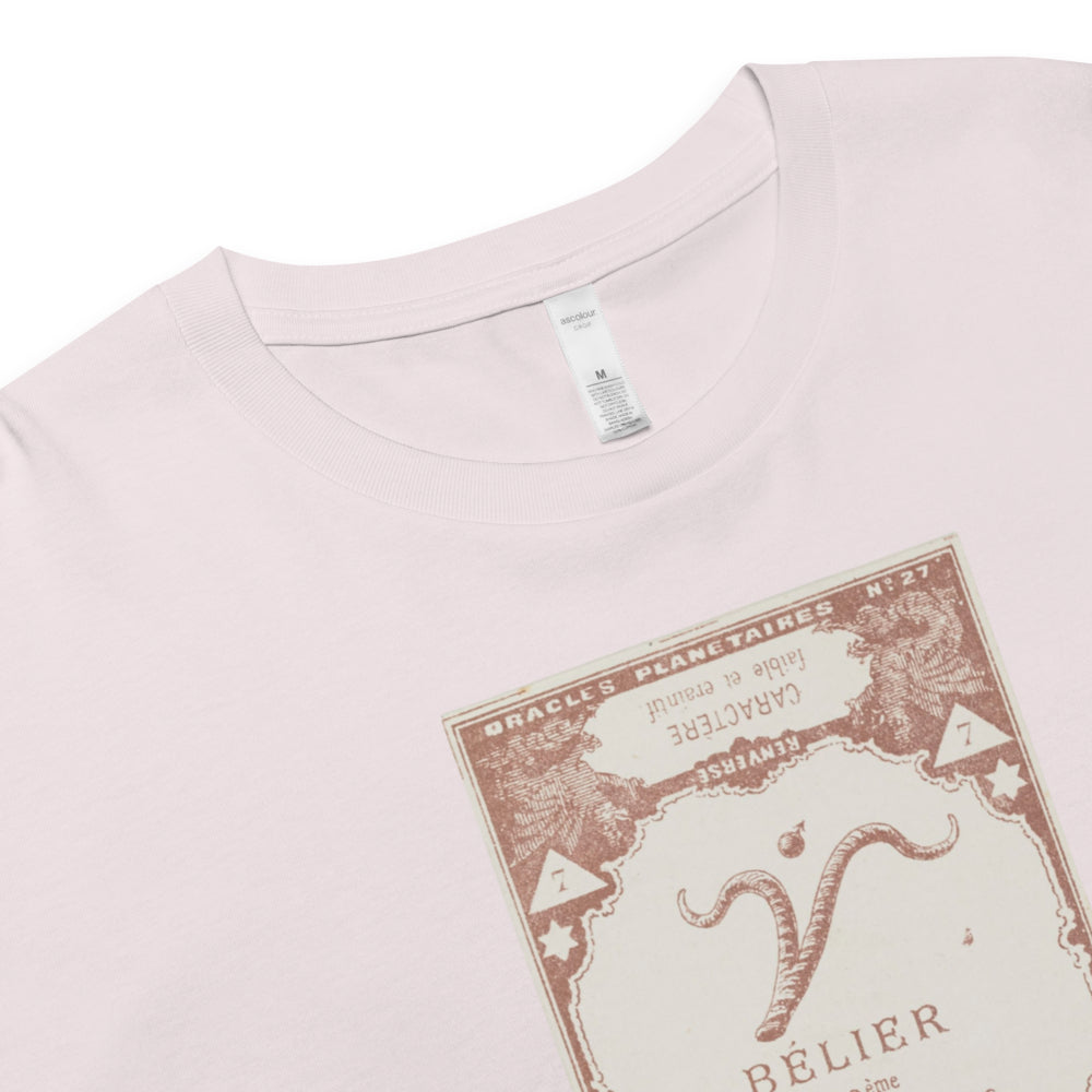 "Aries" Vintage French Astrology Oracle | Crop Top-Haus of Darkness, Haus of Light