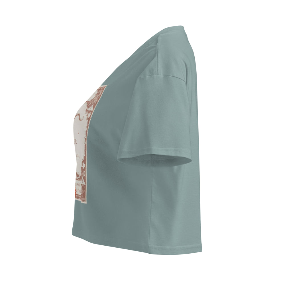 "Aries" Vintage French Astrology Oracle | Crop Top-Haus of Darkness, Haus of Light