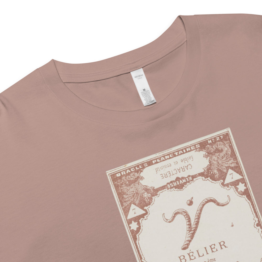 "Aries" Vintage French Astrology Oracle | Crop Top-Haus of Darkness, Haus of Light