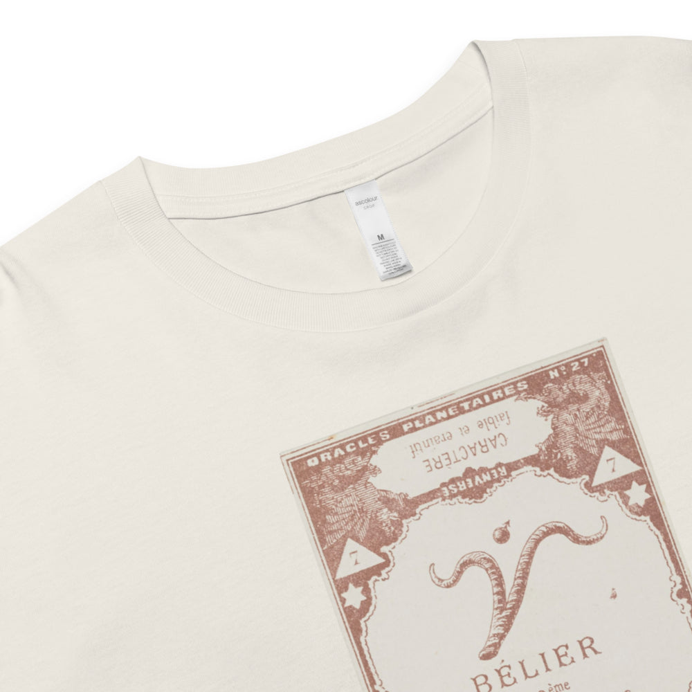 "Aries" Vintage French Astrology Oracle | Crop Top-Haus of Darkness, Haus of Light