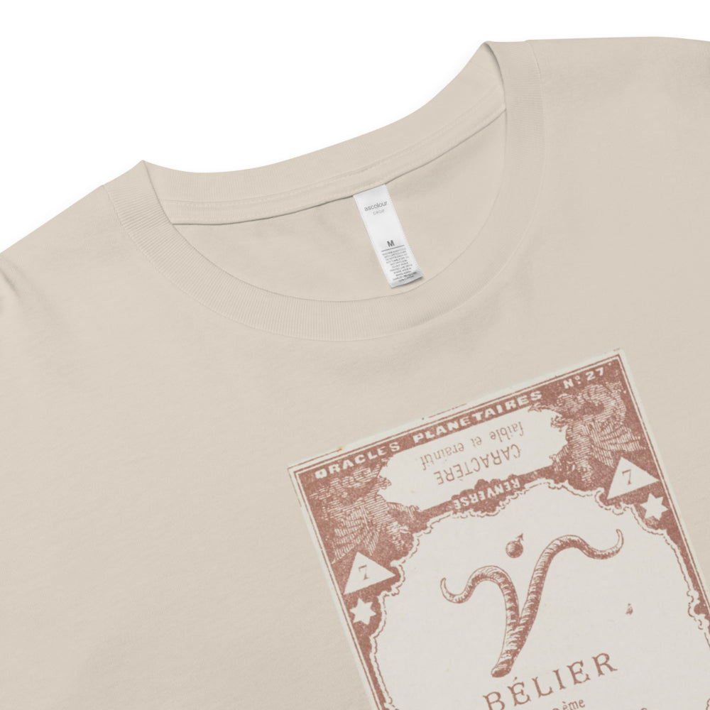 "Aries" Vintage French Astrology Oracle | Crop Top-Haus of Darkness, Haus of Light