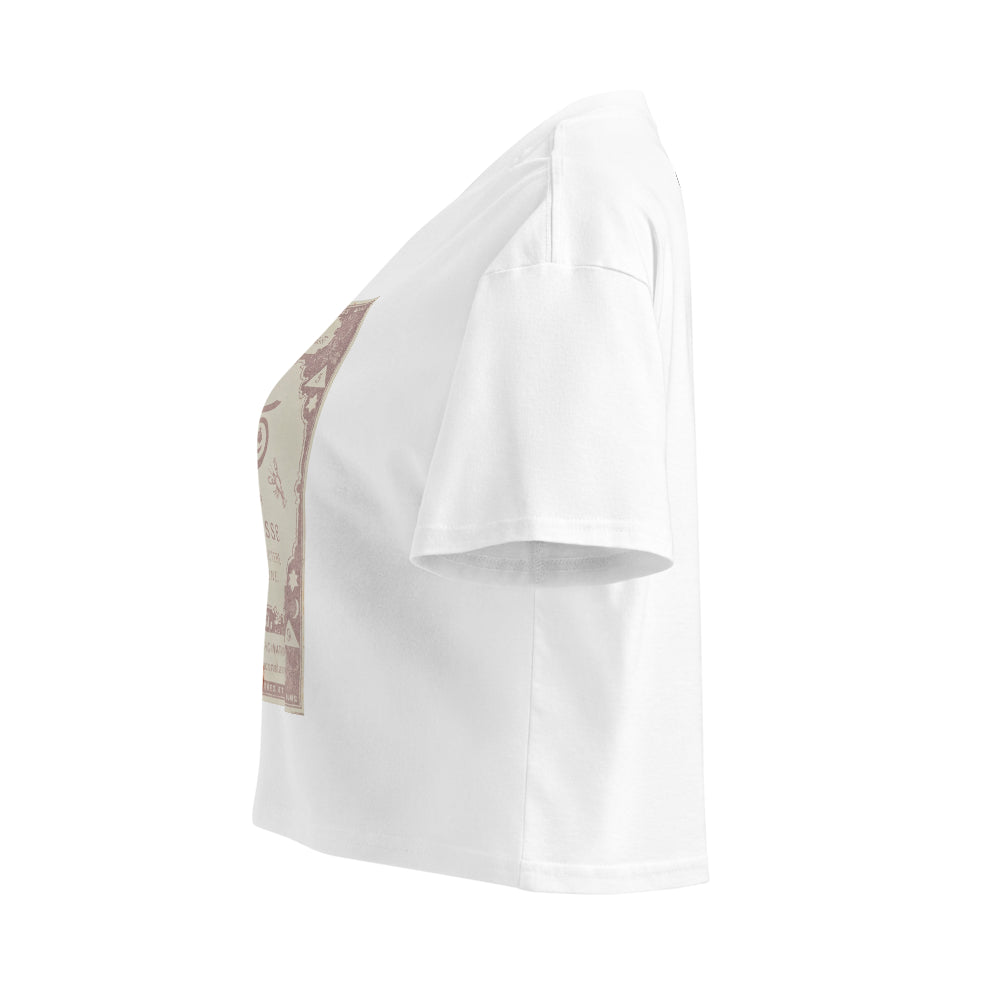 "Cancer" Vintage French Astrology Oracle | Crop Top-Haus of Darkness, Haus of Light