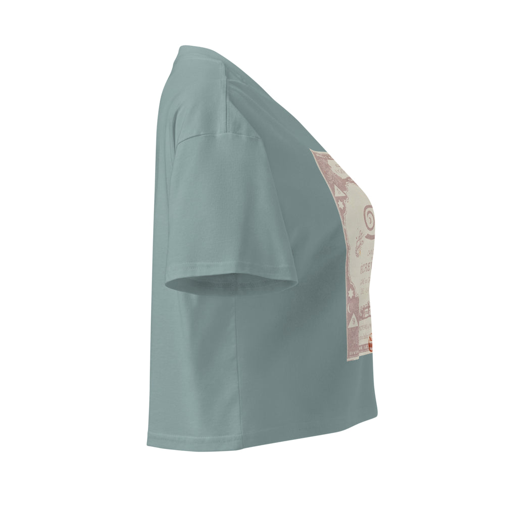 "Cancer" Vintage French Astrology Oracle | Crop Top-Haus of Darkness, Haus of Light