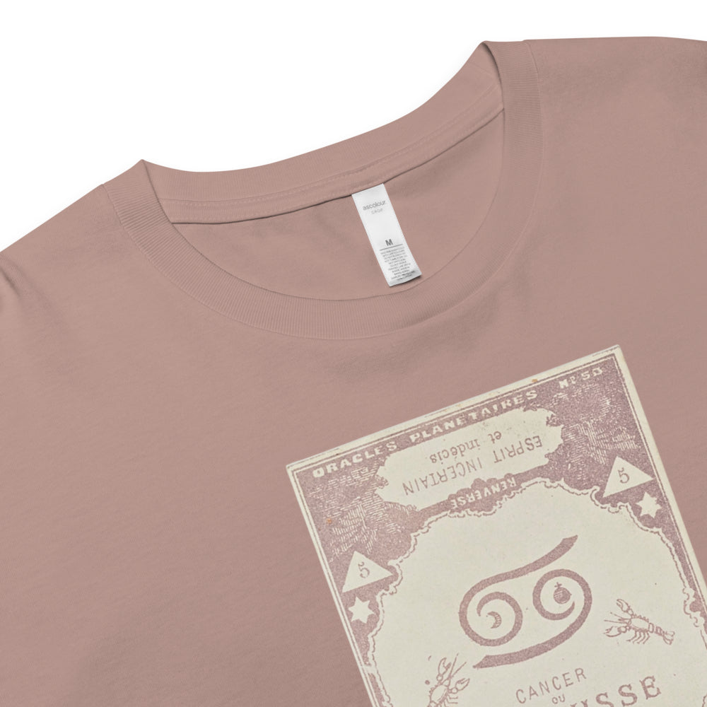 "Cancer" Vintage French Astrology Oracle | Crop Top-Haus of Darkness, Haus of Light
