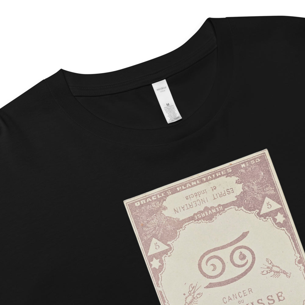 "Cancer" Vintage French Astrology Oracle | Crop Top-Haus of Darkness, Haus of Light