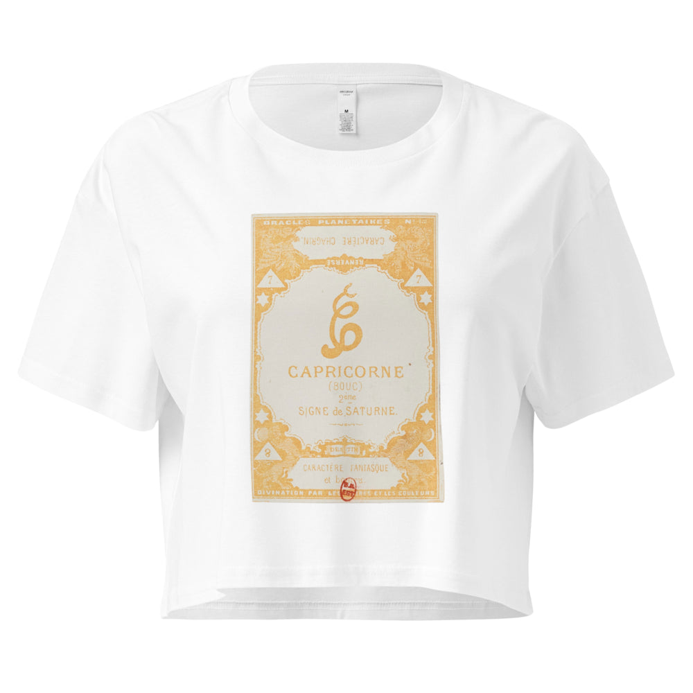 "Capricorn" Vintage French Astrology Oracle | Crop Top-Haus of Darkness, Haus of Light