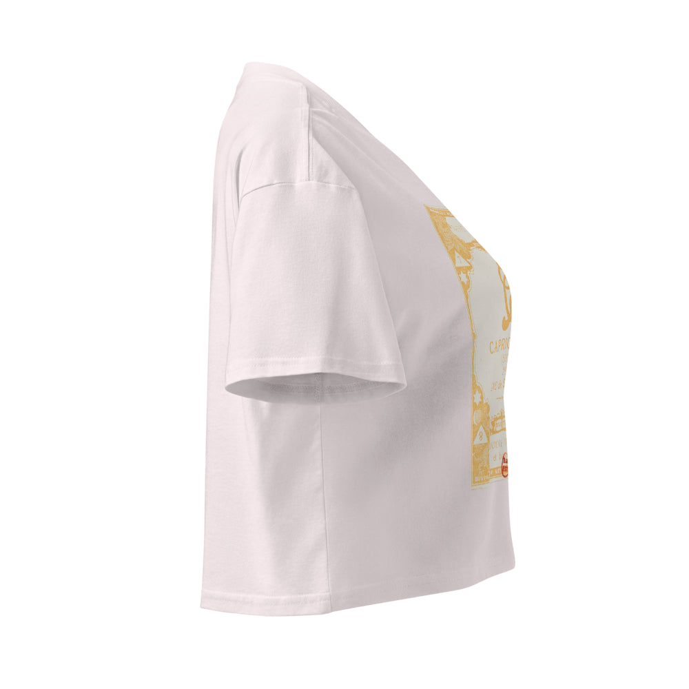 "Capricorn" Vintage French Astrology Oracle | Crop Top-Haus of Darkness, Haus of Light