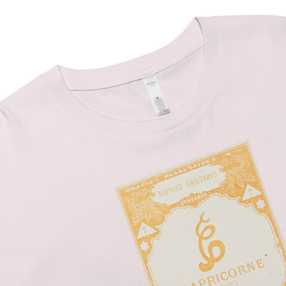 "Capricorn" Vintage French Astrology Oracle | Crop Top-Haus of Darkness, Haus of Light