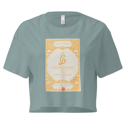 "Capricorn" Vintage French Astrology Oracle | Crop Top-Haus of Darkness, Haus of Light