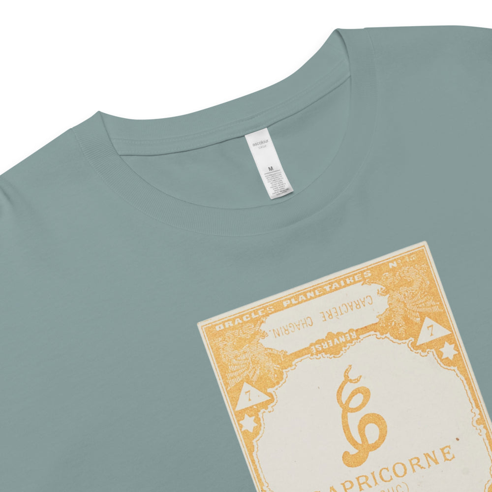 "Capricorn" Vintage French Astrology Oracle | Crop Top-Haus of Darkness, Haus of Light