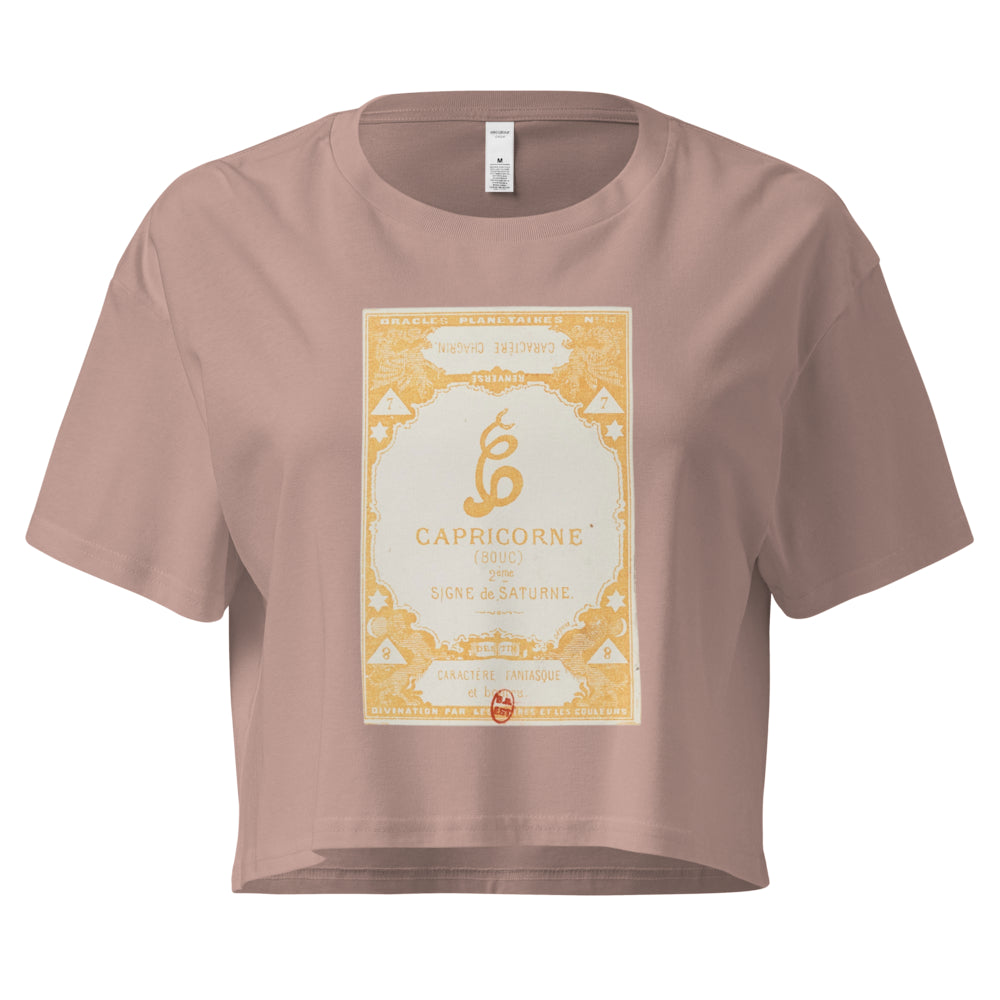 "Capricorn" Vintage French Astrology Oracle | Crop Top-Haus of Darkness, Haus of Light