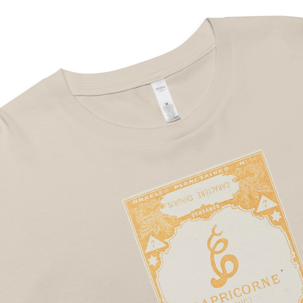 "Capricorn" Vintage French Astrology Oracle | Crop Top-Haus of Darkness, Haus of Light