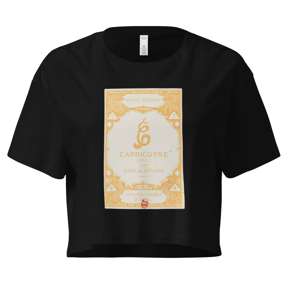 "Capricorn" Vintage French Astrology Oracle | Crop Top-Haus of Darkness, Haus of Light