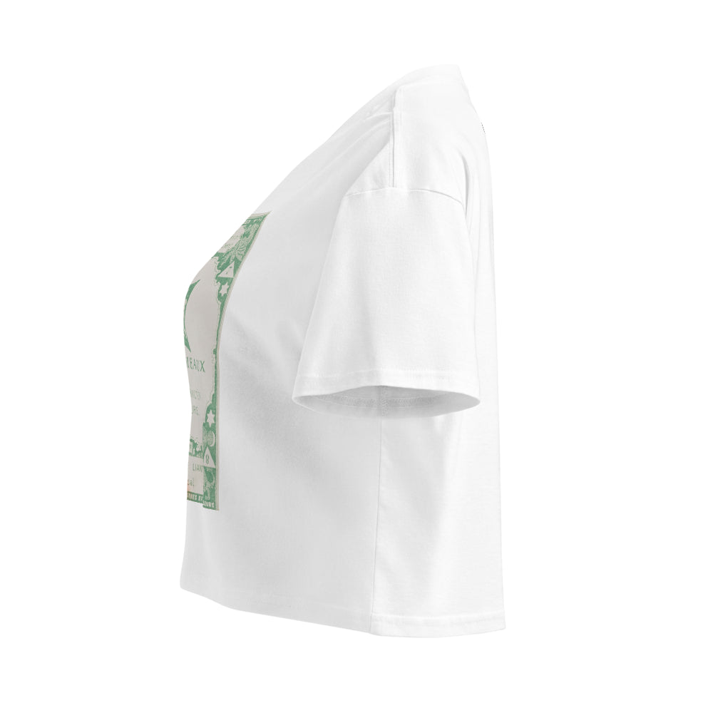 "Gemini" Vintage French Astrology Oracle | Crop Top-Haus of Darkness, Haus of Light