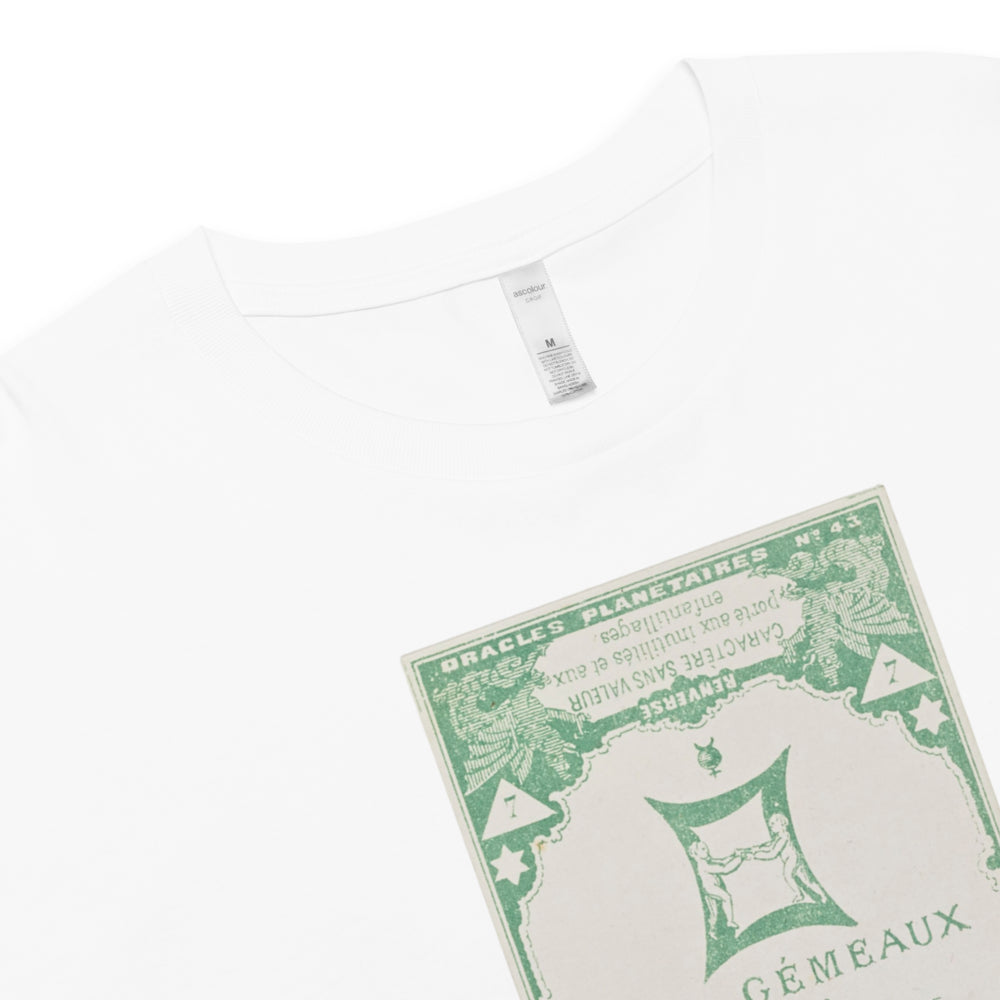 "Gemini" Vintage French Astrology Oracle | Crop Top-Haus of Darkness, Haus of Light