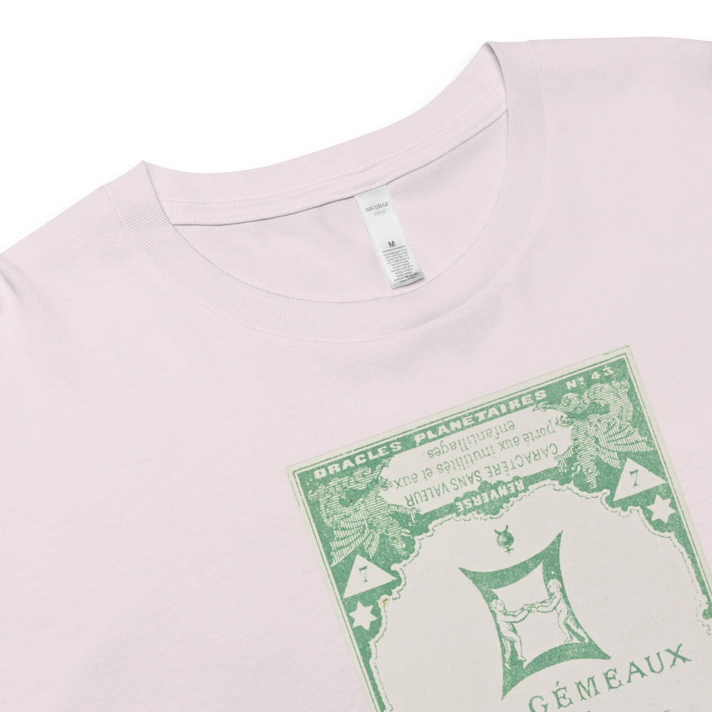 "Gemini" Vintage French Astrology Oracle | Crop Top-Haus of Darkness, Haus of Light