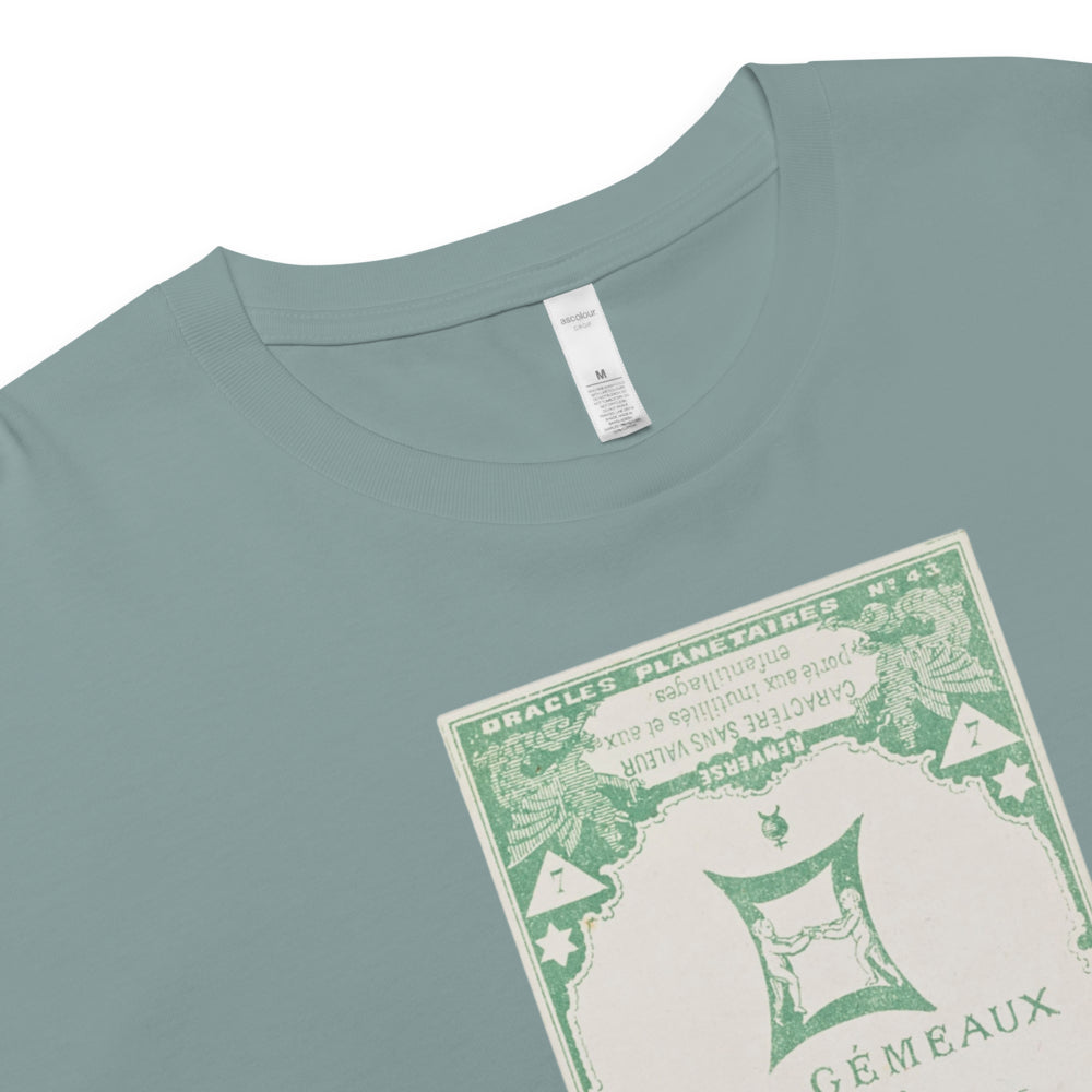 "Gemini" Vintage French Astrology Oracle | Crop Top-Haus of Darkness, Haus of Light
