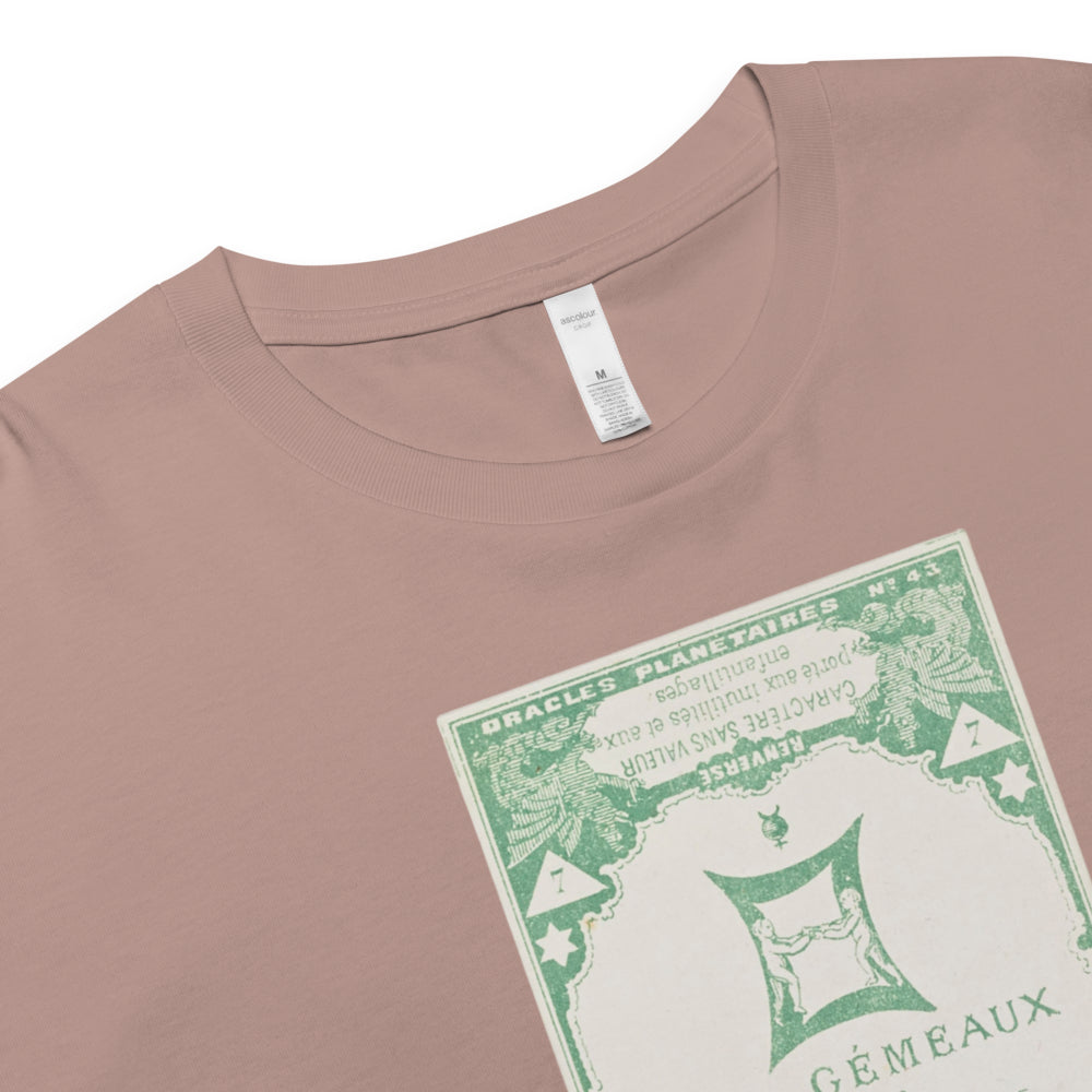 "Gemini" Vintage French Astrology Oracle | Crop Top-Haus of Darkness, Haus of Light