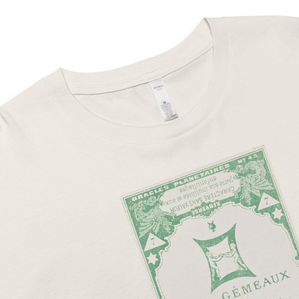 "Gemini" Vintage French Astrology Oracle | Crop Top-Haus of Darkness, Haus of Light