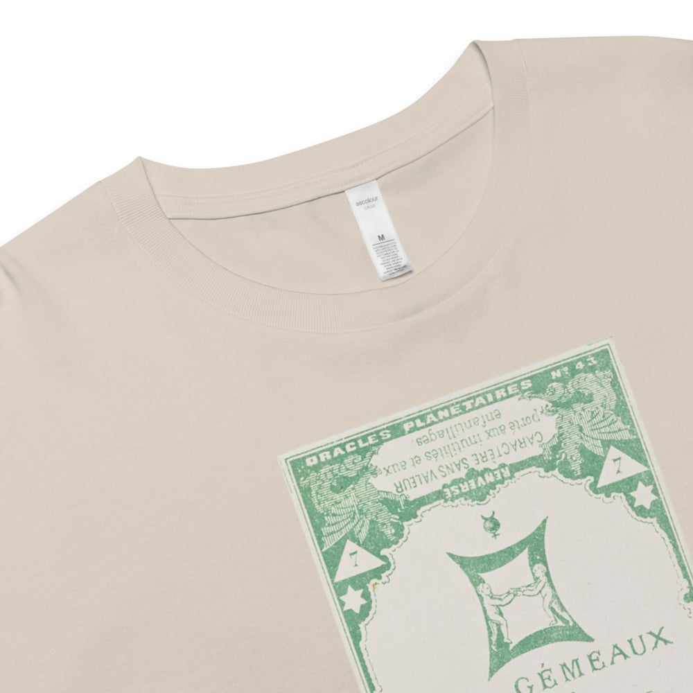 "Gemini" Vintage French Astrology Oracle | Crop Top-Haus of Darkness, Haus of Light