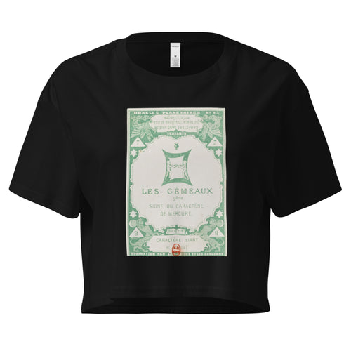 "Gemini" Vintage French Astrology Oracle | Crop Top-Haus of Darkness, Haus of Light