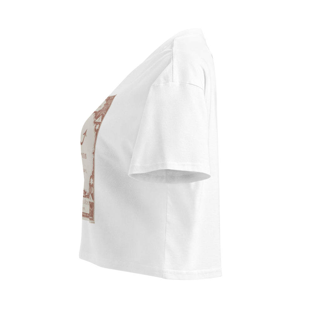 "Scorpio" Vintage French Astrology Oracle | Crop Top-Haus of Darkness, Haus of Light