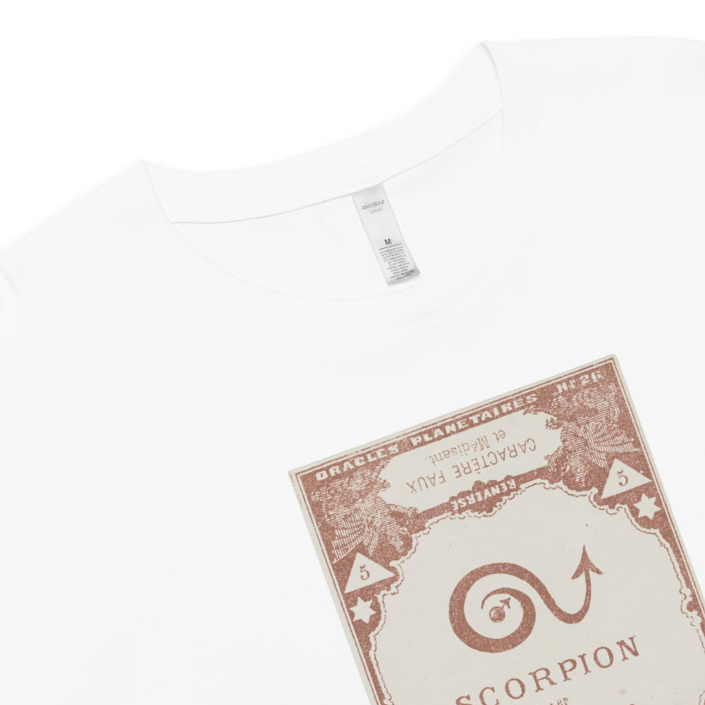 "Scorpio" Vintage French Astrology Oracle | Crop Top-Haus of Darkness, Haus of Light
