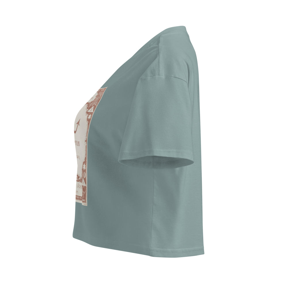 "Scorpio" Vintage French Astrology Oracle | Crop Top-Haus of Darkness, Haus of Light