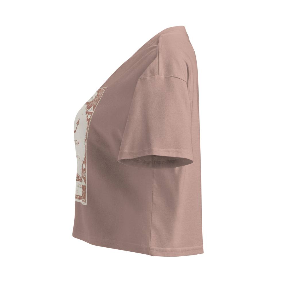 "Scorpio" Vintage French Astrology Oracle | Crop Top-Haus of Darkness, Haus of Light