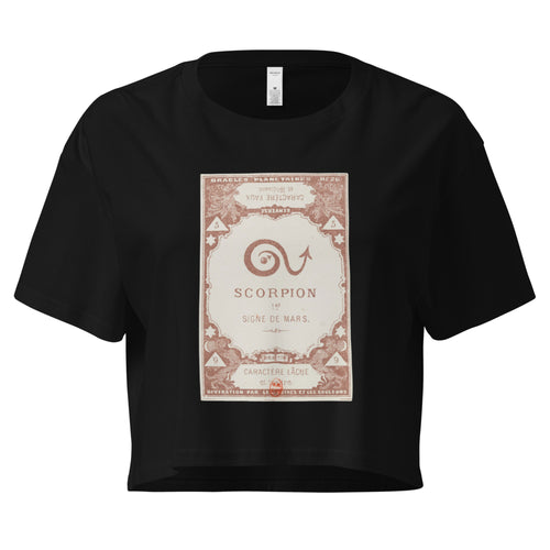"Scorpio" Vintage French Astrology Oracle | Crop Top-Haus of Darkness, Haus of Light