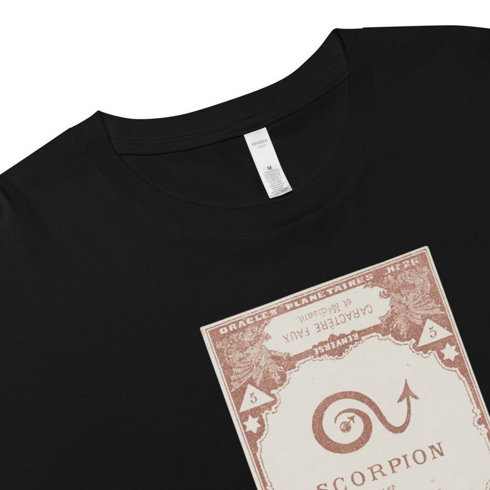 "Scorpio" Vintage French Astrology Oracle | Crop Top-Haus of Darkness, Haus of Light