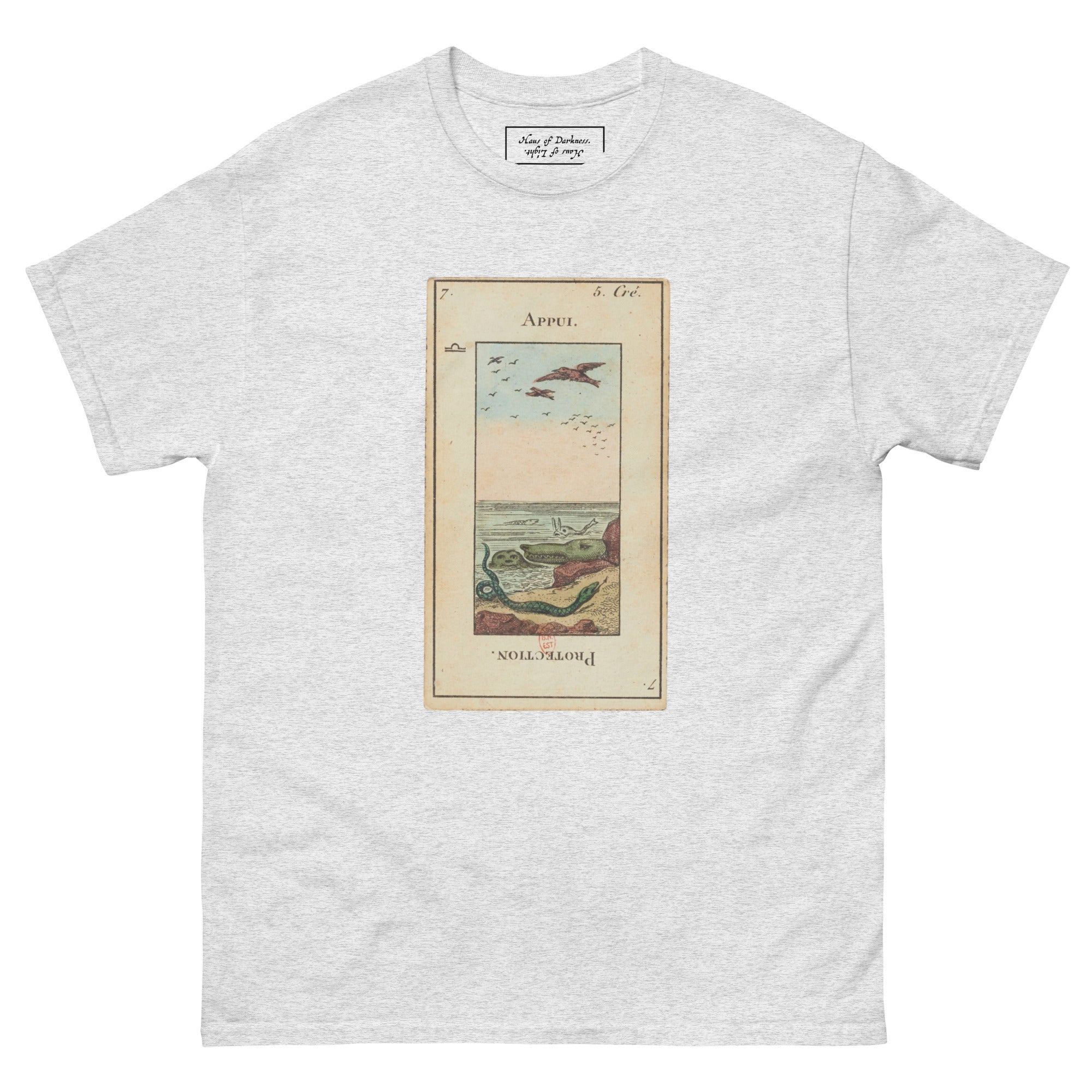 Vintage "Grand Etteilla" French Tarot "Protection" | Unisex Classic Tee-Haus of Darkness, Haus of Light