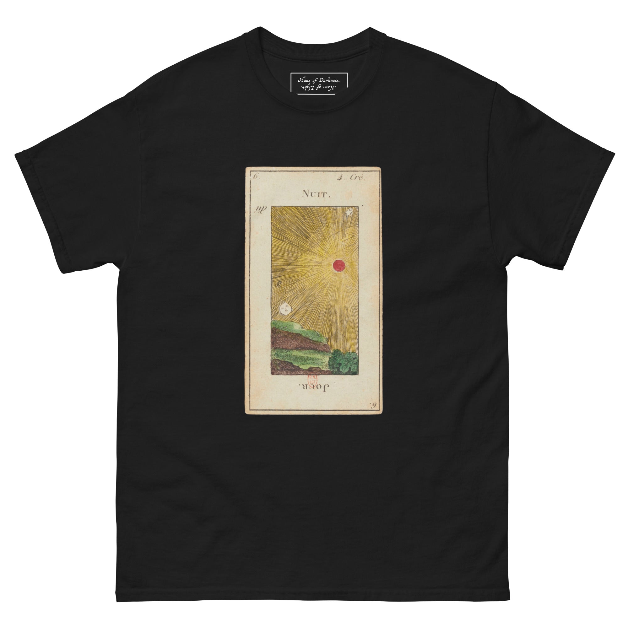 Vintage "Grand Etteilla" French Tarot "Day & Night" | Unisex Classic Tee-Haus of Darkness, Haus of Light