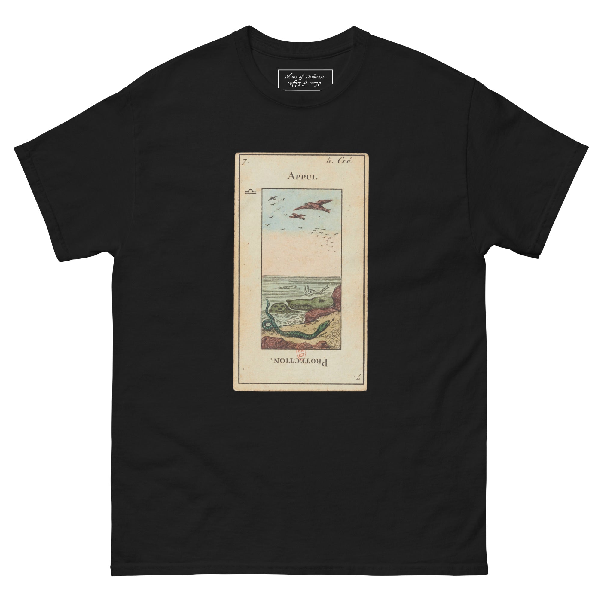 Vintage "Grand Etteilla" French Tarot "Protection" | Unisex Classic Tee-Haus of Darkness, Haus of Light